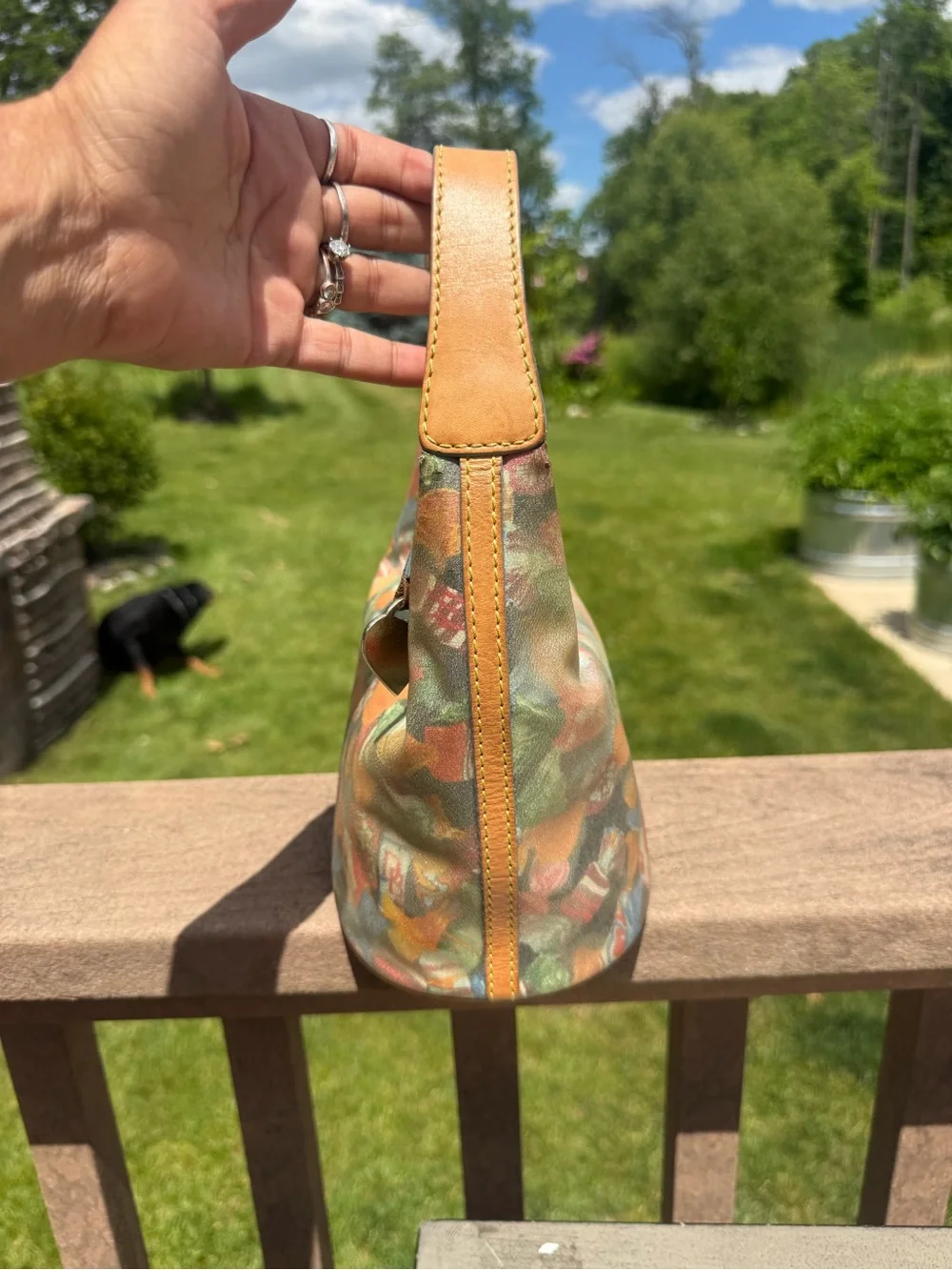 GUC Dooney & Bourke Vintage Y2K Candy Print Bucket/Hobo Bag